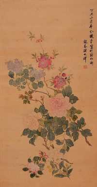张兆祥 丁未（1907年）作 花卉 立轴